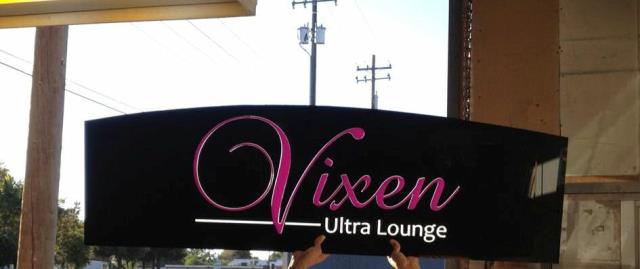Illuminated lounge sign from Acrylonics’ official project gallery